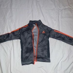 Adidas Kids Orange And Gray/Black Sweatshirt